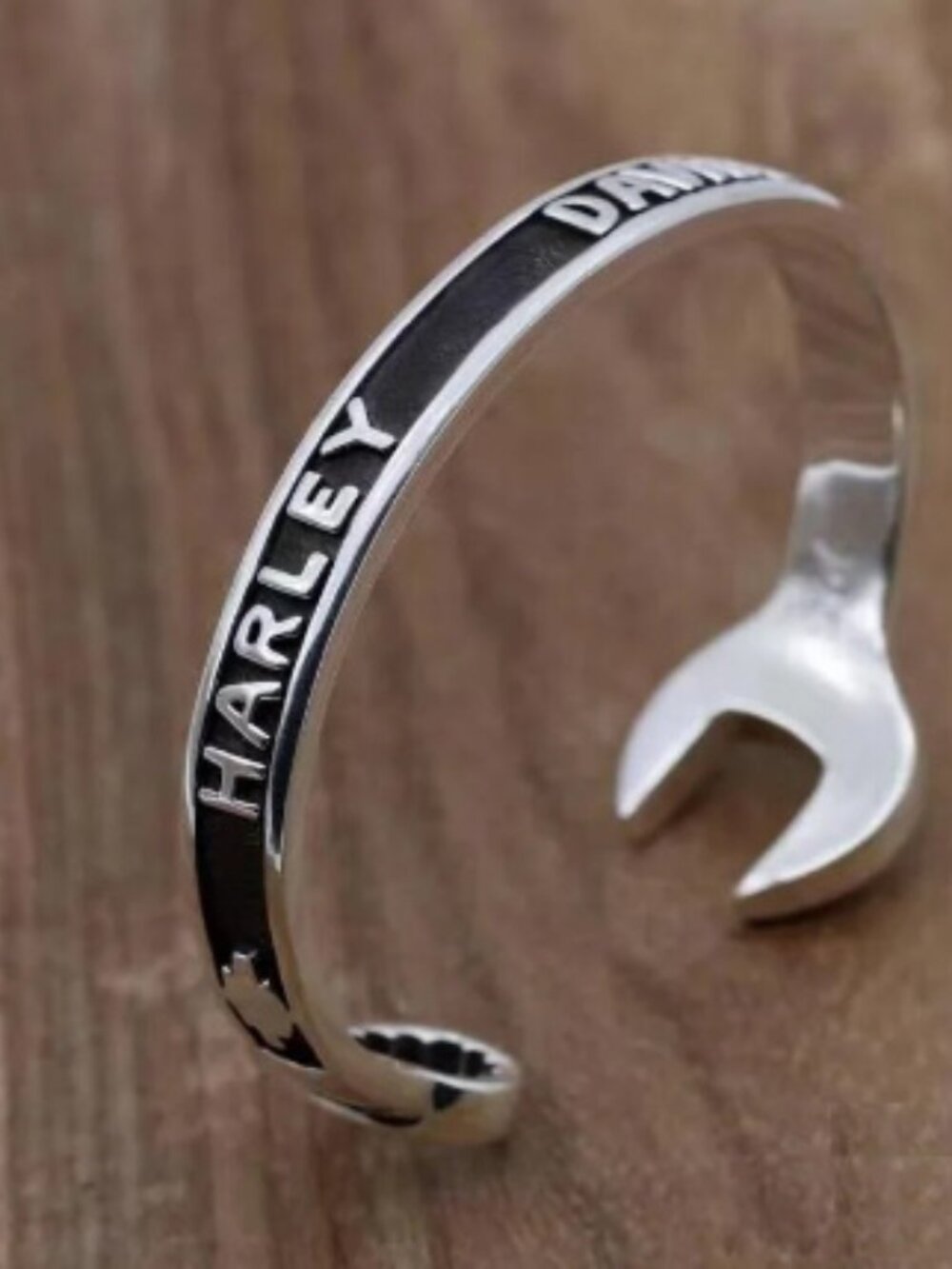Harley Davidson Wrench Adjustable Wristband Biker Bracelet Riders Cuff B…